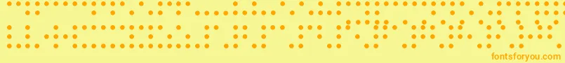 BraillePrinting Font – Orange Fonts on Yellow Background