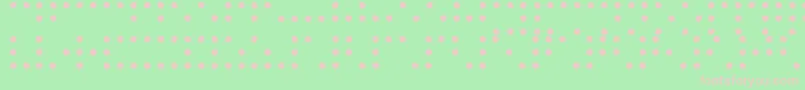 BraillePrinting Font – Pink Fonts on Green Background