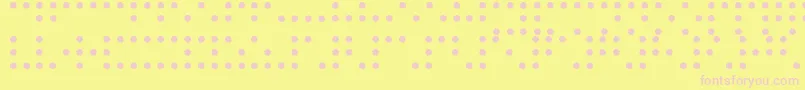 BraillePrinting Font – Pink Fonts on Yellow Background