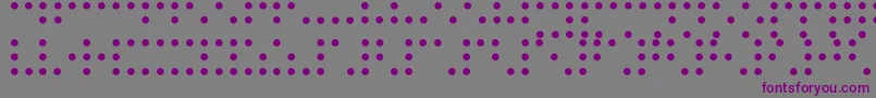 BraillePrinting Font – Purple Fonts on Gray Background