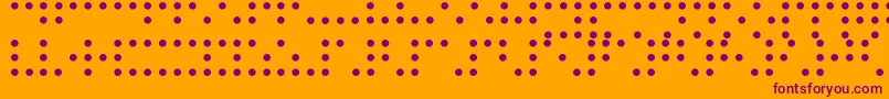 BraillePrinting Font – Purple Fonts on Orange Background