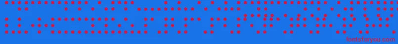 BraillePrinting Font – Red Fonts on Blue Background