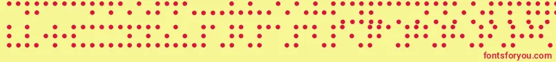 BraillePrinting Font – Red Fonts on Yellow Background