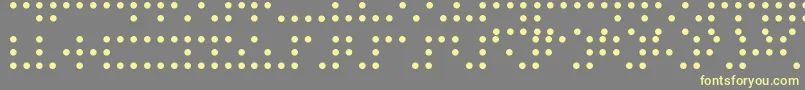 BraillePrinting Font – Yellow Fonts on Gray Background