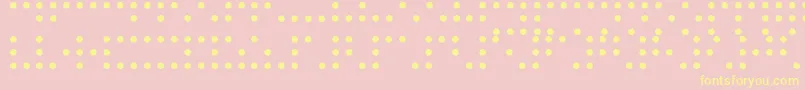 BraillePrinting Font – Yellow Fonts on Pink Background