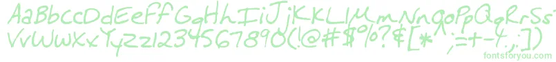 MtfMelissa Font – Green Fonts on White Background