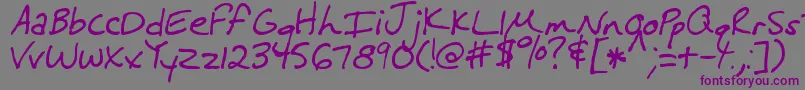 MtfMelissa Font – Purple Fonts on Gray Background