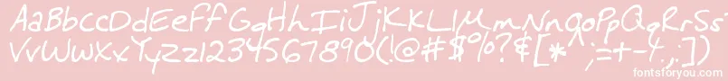 MtfMelissa Font – White Fonts on Pink Background