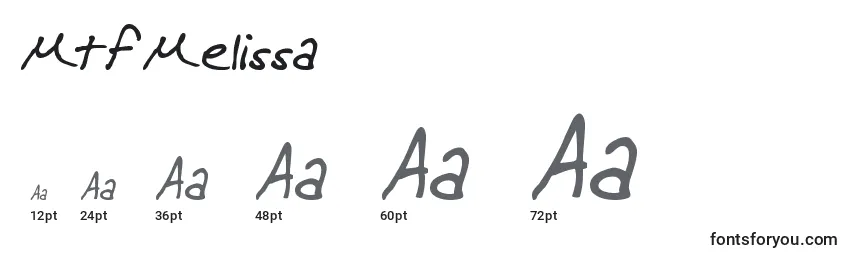 MtfMelissa Font Sizes