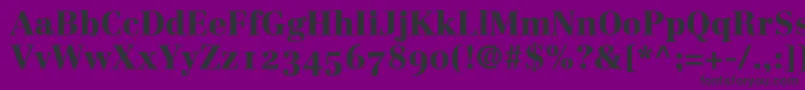 フォントCenturyRepriseBlackosSsiBold – 紫の背景に黒い文字