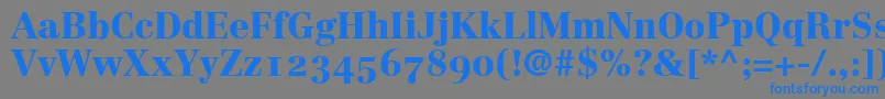 CenturyRepriseBlackosSsiBold Font – Blue Fonts on Gray Background