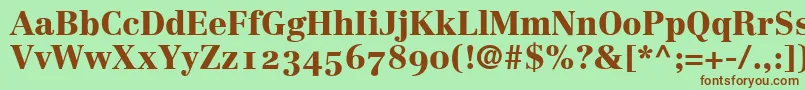 CenturyRepriseBlackosSsiBold Font – Brown Fonts on Green Background