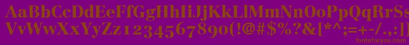 CenturyRepriseBlackosSsiBold Font – Brown Fonts on Purple Background