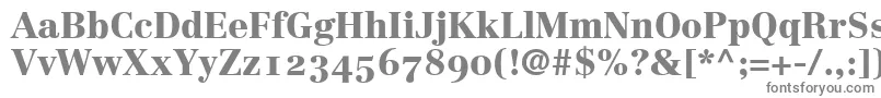 フォントCenturyRepriseBlackosSsiBold – 白い背景に灰色の文字