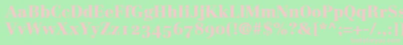 CenturyRepriseBlackosSsiBold Font – Pink Fonts on Green Background