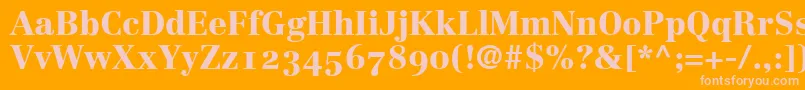 CenturyRepriseBlackosSsiBold Font – Pink Fonts on Orange Background