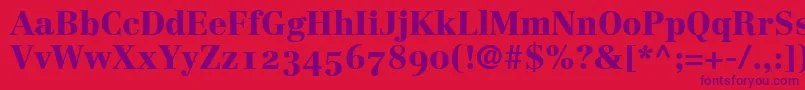 CenturyRepriseBlackosSsiBold Font – Purple Fonts on Red Background