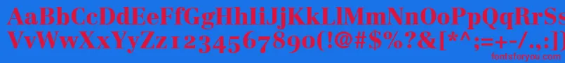 CenturyRepriseBlackosSsiBold Font – Red Fonts on Blue Background