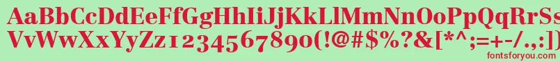 CenturyRepriseBlackosSsiBold Font – Red Fonts on Green Background