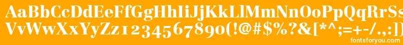 フォントCenturyRepriseBlackosSsiBold – オレンジの背景に白い文字