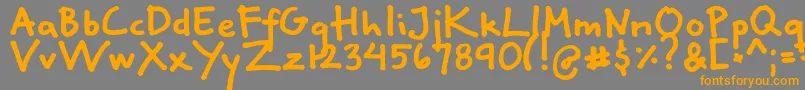 More about Fgklara Font Fgklara Font – Orange Fonts on Gray Background