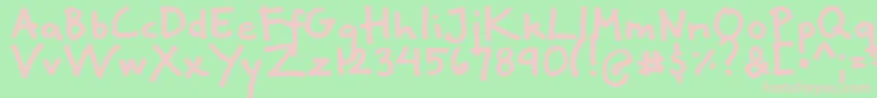Fgklara Font – Pink Fonts on Green Background