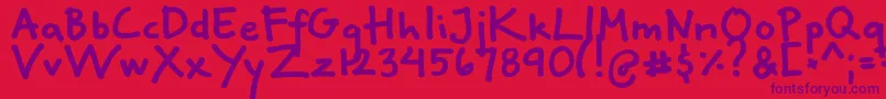Fgklara Font – Purple Fonts on Red Background