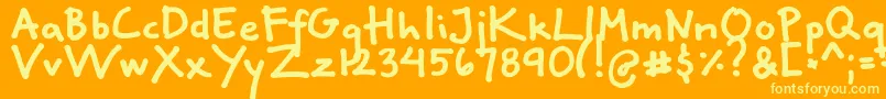 Lisätietoja Fgklara-fontista Fgklara-fontti – keltaiset fontit oranssilla taustalla