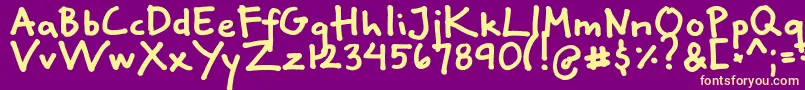 Fgklara Font – Yellow Fonts on Purple Background