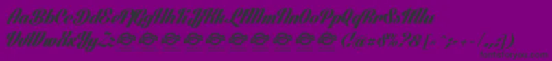 フォントLighthouse ffy – 紫の背景に黒い文字