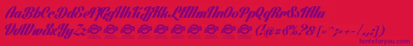 Lighthouse ffy Font – Purple Fonts on Red Background