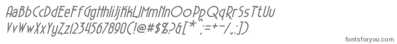 フォントElectrorocketItalic – 白い背景に灰色の文字