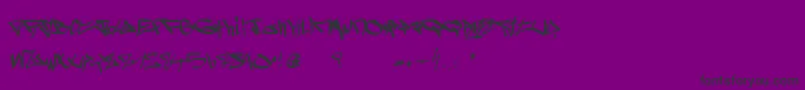 フォントGhettoBlasterz – 紫の背景に黒い文字