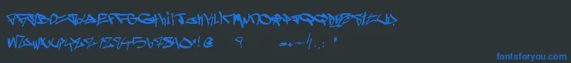 GhettoBlasterz Font – Blue Fonts on Black Background