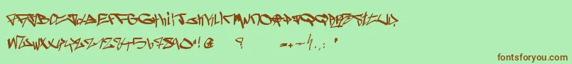 GhettoBlasterz Font – Brown Fonts on Green Background