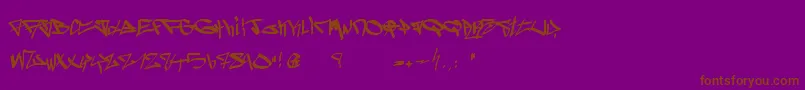 GhettoBlasterz Font – Brown Fonts on Purple Background