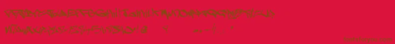 フォントGhettoBlasterz – 赤い背景に茶色の文字