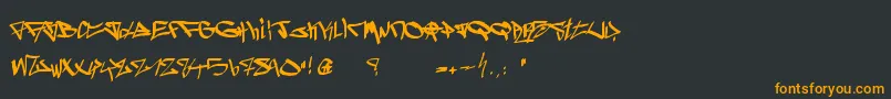 GhettoBlasterz Font – Orange Fonts on Black Background