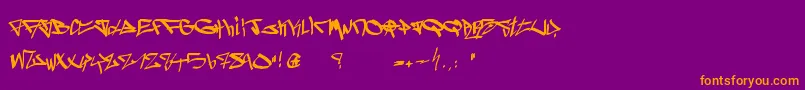 GhettoBlasterz Font – Orange Fonts on Purple Background