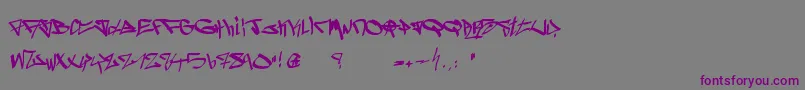 GhettoBlasterz Font – Purple Fonts on Gray Background