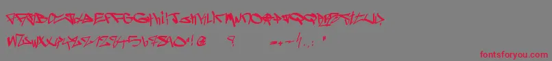 GhettoBlasterz-Schriftart – Rote Schriften auf grauem Hintergrund