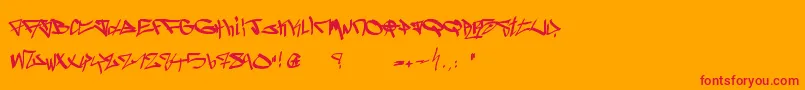 GhettoBlasterz Font – Red Fonts on Orange Background