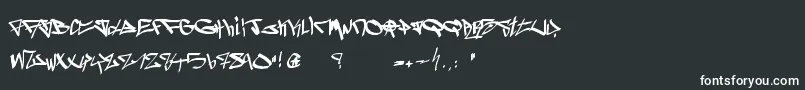 GhettoBlasterz-Schriftart – Weiße Schriften auf schwarzem Hintergrund