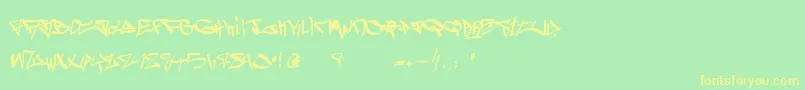 GhettoBlasterz Font – Yellow Fonts on Green Background