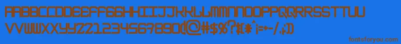 EpicenterBlack Font – Brown Fonts on Blue Background