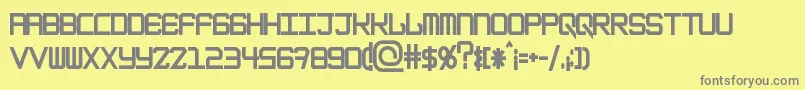 EpicenterBlack Font – Gray Fonts on Yellow Background