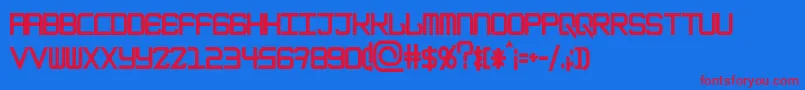 EpicenterBlack Font – Red Fonts on Blue Background