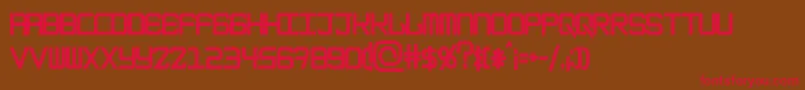 EpicenterBlack-Schriftart – Rote Schriften auf braunem Hintergrund