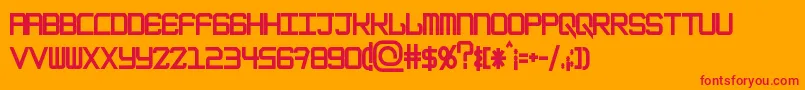 フォントEpicenterBlack – オレンジの背景に赤い文字