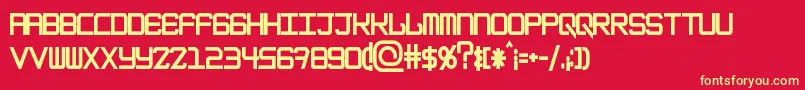 フォントEpicenterBlack – 黄色の文字、赤い背景